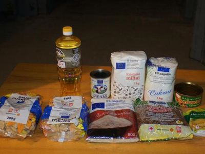 О выдаче продуктов малоимущим жителям - В Висагинасе