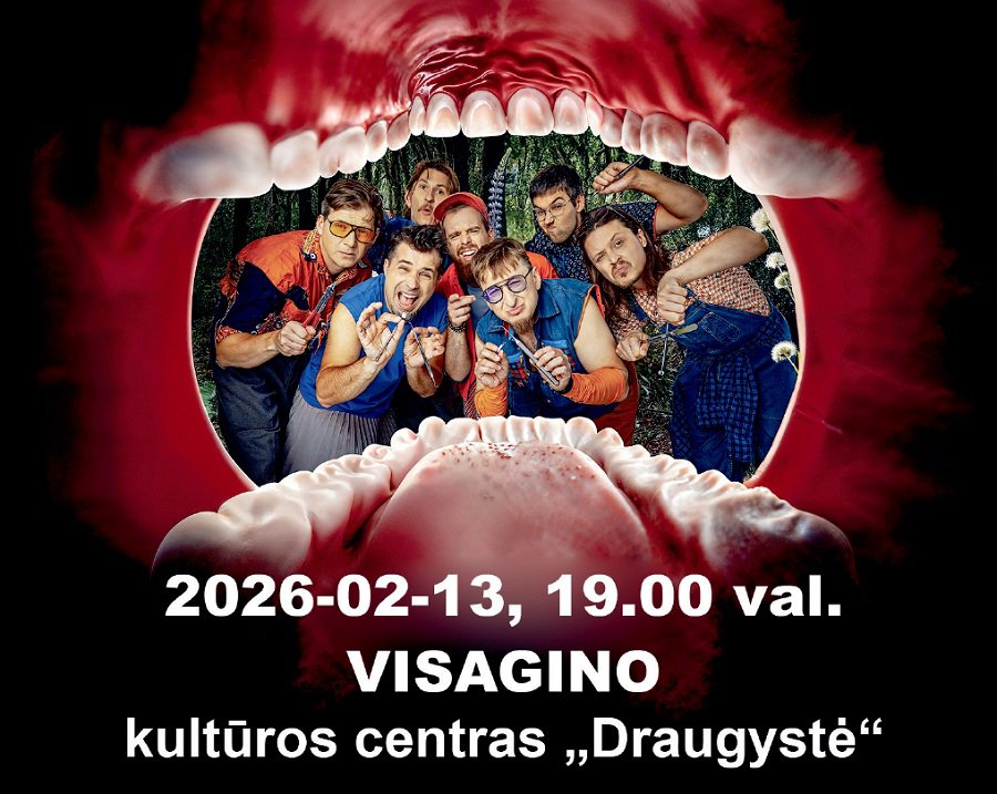 «Antikvariniai Kašpirovskio dantys» - в Висагинасе 13 февраля - Культурные и спортивные мероприятия