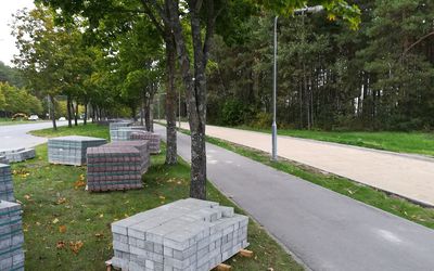 В Висагинасе продолжается ремонт тротуаров: планы на 2026 год - В Висагинасе