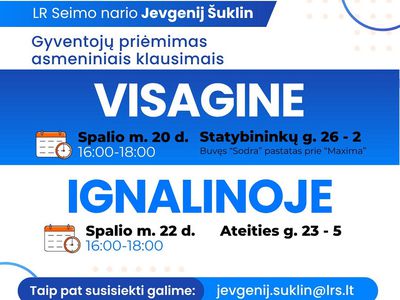 Jevgenij Šuklin. Gyventojų priėmimas asmeniniais klausimais - Visagine