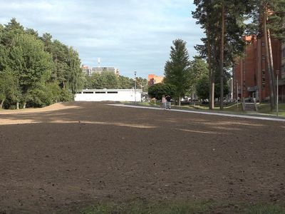 Завершен снос одного из недостроев на аллее Седулинос в первом микрорайоне - В Висагинасе