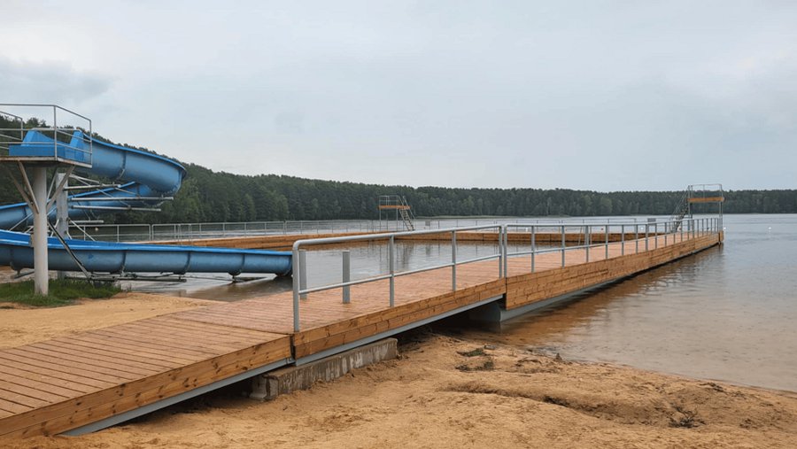 Завершены работы по обустройству понтонного моста - В Висагинасе