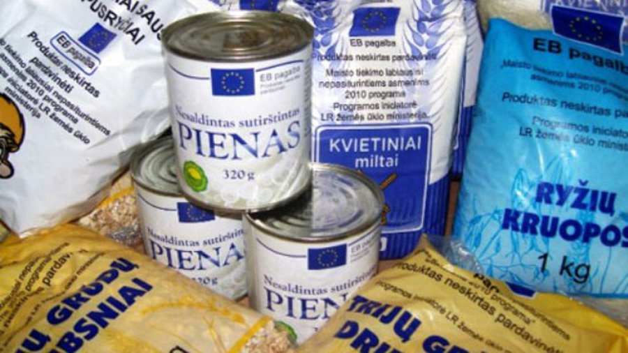 О выдаче продуктов малоимущим жителям  - В Висагинасе
