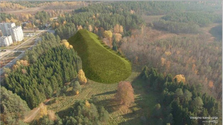 Когда будет построена насыпная горка для катания на санях? (видео) - В Висагинасе