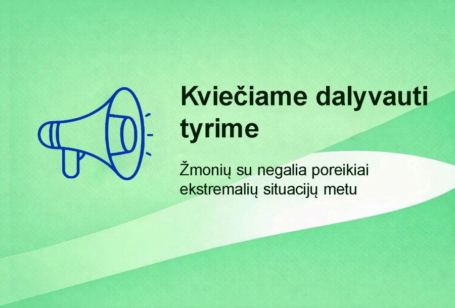 Социологический опрос: Потребности людей с инвалидностью в экстремальных ситуациях - Висагинас и висагинцы