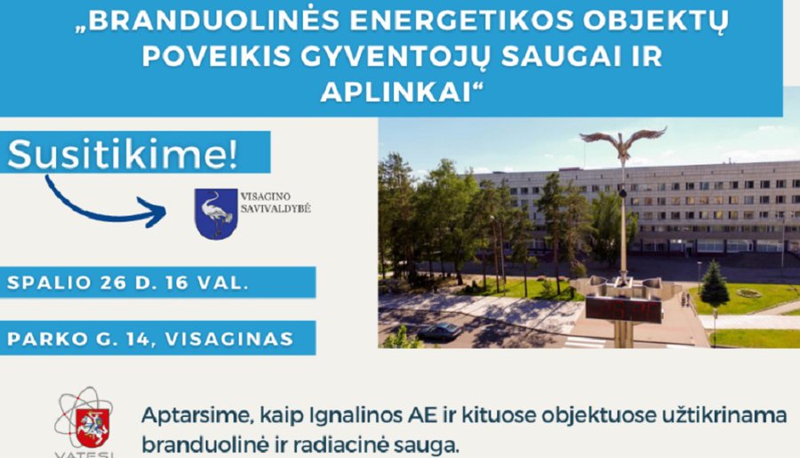 Центр радиационной защиты и VATESI приглашают на встречу - В Висагинасе