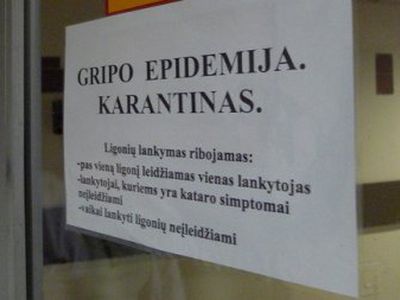В Висагинасе объявляется эпидемия гриппа (обновлено) - В Висагинасе