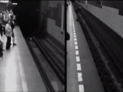 "Усталая" пассажирка чешского метро упала под поезд, но вылезла невредимой (ВИДЕО) - В Мире