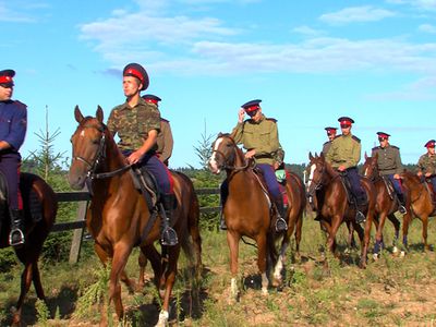 Висагинцы встретили участников конного похода - В Висагинасе