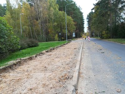 Тротуары на пр. Тайкос и ул. Сантарвес будут готовы только к ноябрю - В Висагинасе