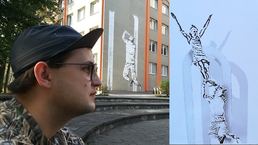 От эскиза до воплощения. Художник Владимир Ионов приступил к работе - В Висагинасе