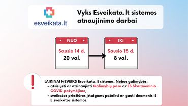 Penktadienį vakare nebus galima atsisiųsti Galimybių paso ir ES skaitmeninio COVID pažymėjimo