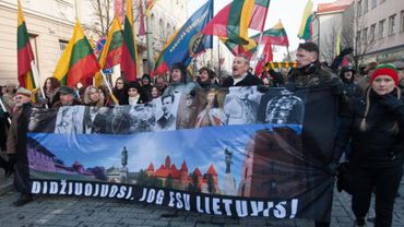 В Вильнюсе состоялось несанкционированное шествие националистов