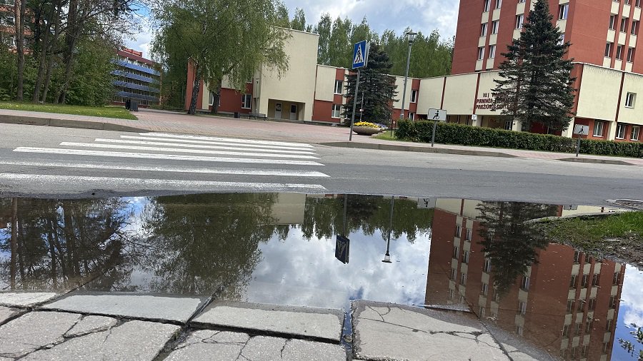 Лужа гармоничного движения - В Висагинасе