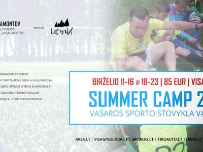Kviečiame į vaikų sporto stovyklą  "AKSA Summer CAMP - 2018" - Kultūros ir sporto renginiai