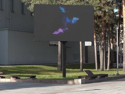 LED-экран в работу не принят. Подрядчику объявлено "последнее китайское предупреждение" (видео) - В Висагинасе