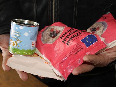 О выдаче продуктов малоимущим жителям - В Висагинасе