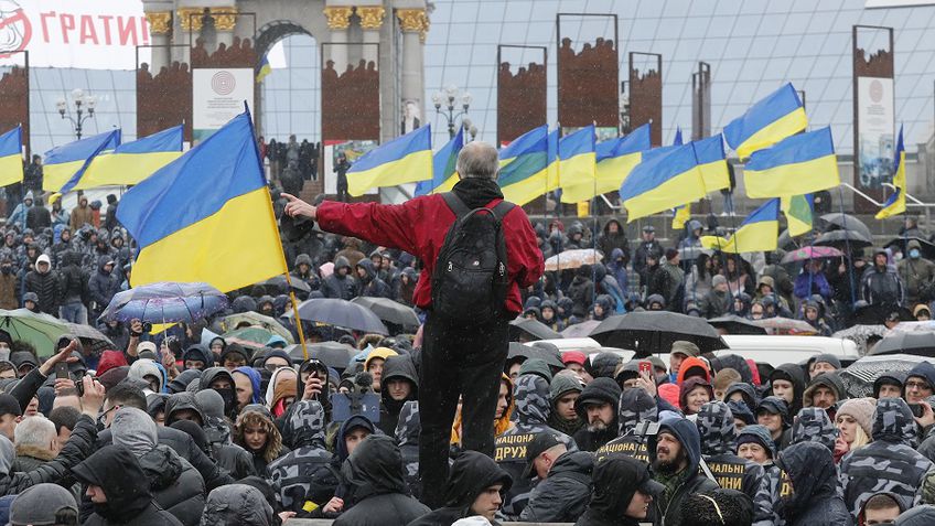 Ukrainoje protestuota prieš korupciją gynybos sektoriuje