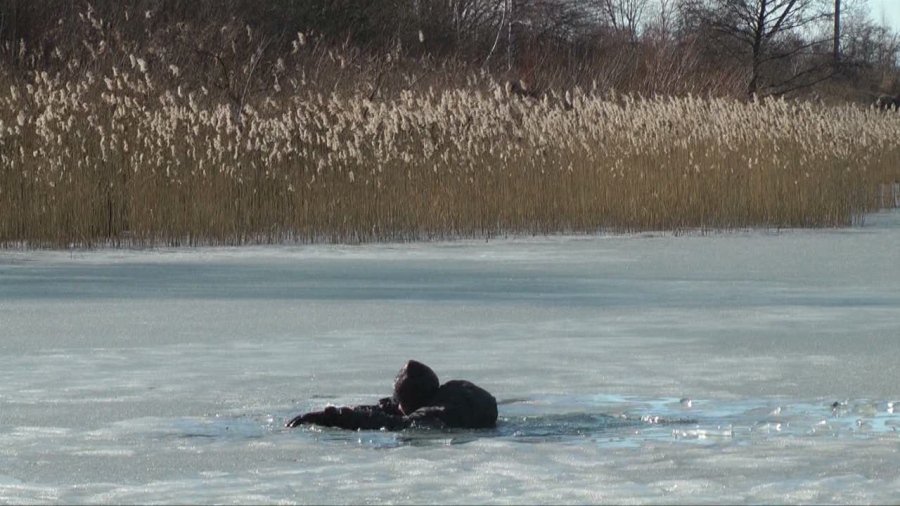 Работники Службы спасения предупреждают: надо быть осторожными на льду - В Висагинасе