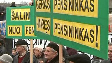 В Вильнюсе митингуют пенсионеры 