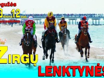 На пляже Паланги – сильнейшие беговые лошади Литвы - Культурные и спортивные мероприятия