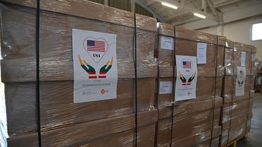 В США проводили посылку из Литвы с защитными средствами для борьбы с коронавирусом