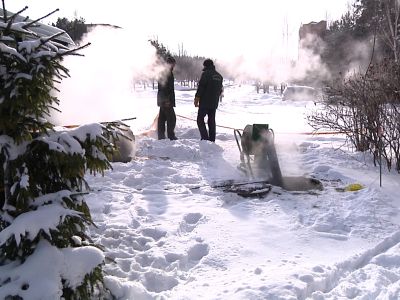 Авария на теплотрассе                 - В Висагинасе