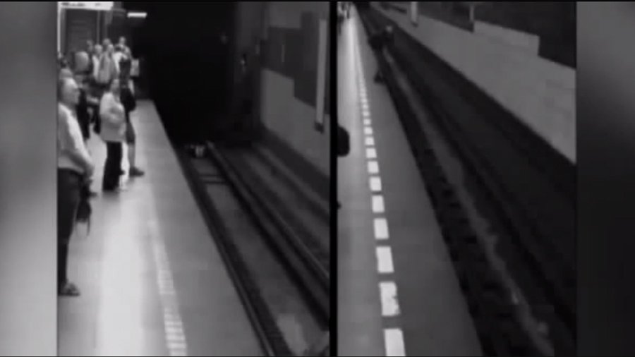 "Усталая" пассажирка чешского метро упала под поезд, но вылезла невредимой (ВИДЕО) - В Мире