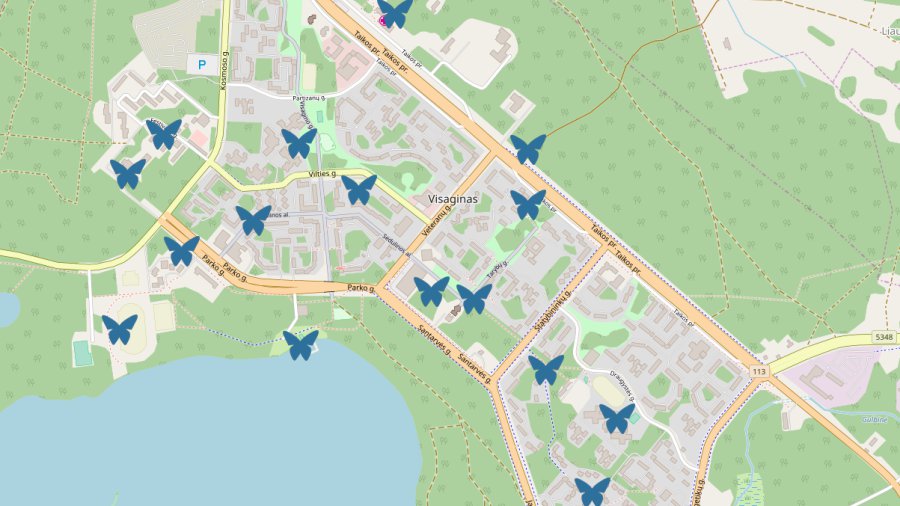 Описание проекта «Найди бабочку в Висагинасе» - В Висагинасе