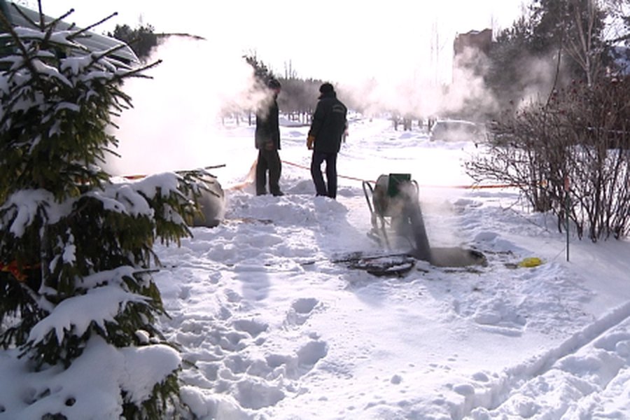 Авария на теплотрассе                 - В Висагинасе