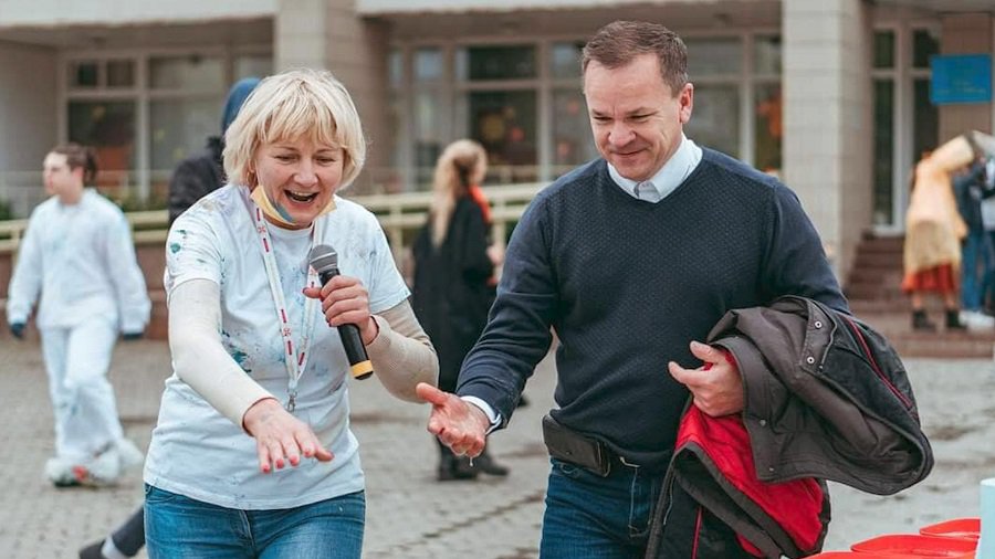 Интервью с мэром о визите в Славутич и о пешем походе в окрестностях Висагинаса (видео) - В Висагинасе