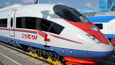 В Петербурге представили первый в России скоростной поезд «Сапсан»