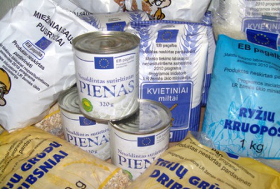 Maisto išdavimas iš intervencinių atsargų labiausiai nepasiturintiems Visagino savivaldybės gyventojams  - Visagine
