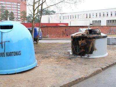 Ночью в Висагинасе сгорел «колокольчик» - В Висагинасе