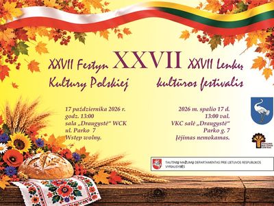 Kviečiame į XXVII Lenkų kultūros festivalį Visagine! - Kultūros ir sporto renginiai