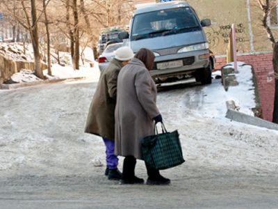 Осторожно, гололед!                                                                                                                                 - В Висагинасе