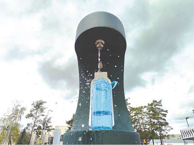 В Висагинасе установлены 4 фонтанчика с питьевой водой - В Висагинасе