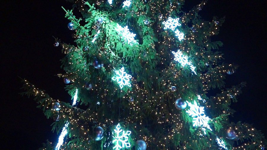 Праздник зажжения огней на главной городской елке (видео) - В Висагинасе