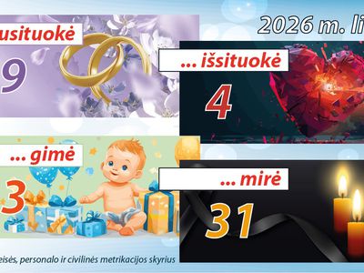 Статистика ЗАГСа за июль - В Висагинасе