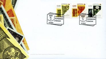 Išleidžiama pašto ženklų serija, skirta Lietuvos istoriniams popieriniams pinigams