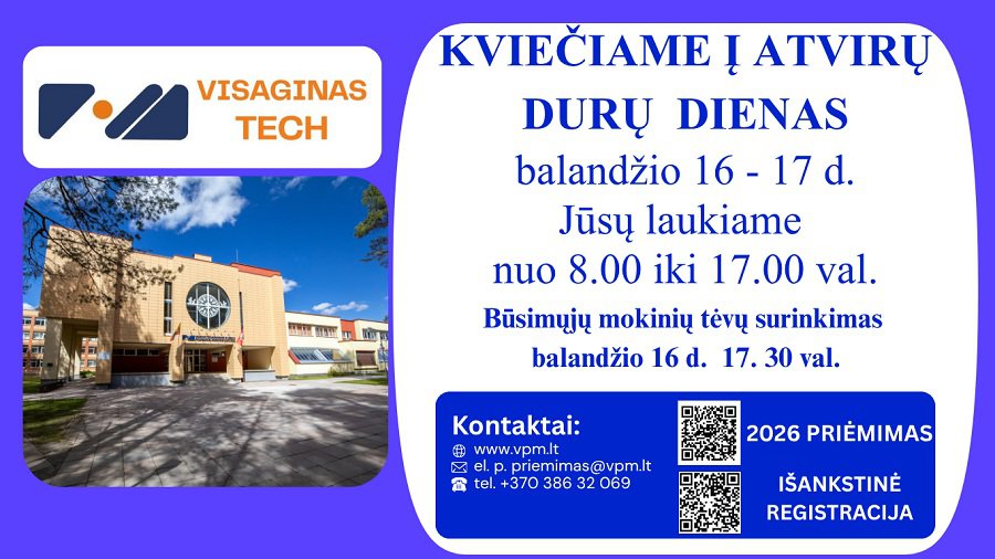 „Visaginas TECH“ kviečia į atvirų durų dieną. - Visagine