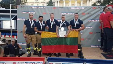 Stipriausiojo ugniagesio gelbėtojo pasaulio čempionate lietuviai iškovojo trečiąją vietą