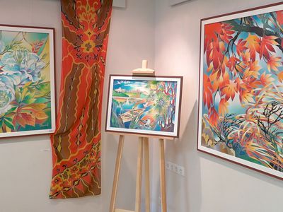 «Хорошее настроение».  Так называется новая выставка художницы Ольги Калининой (видео) - В Висагинасе