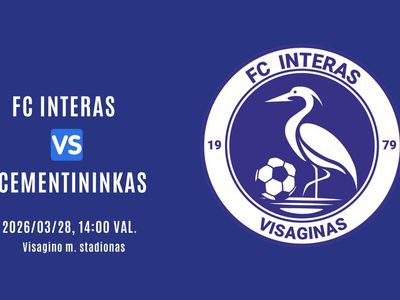 В эту субботу, 28 марта приглашаем на первый матч висагинского ФК "ИНТЕР" - Культурные и спортивные мероприятия