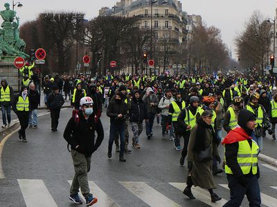 "Желтые жилеты" провели десятую акцию протеста во Франции - В Мире