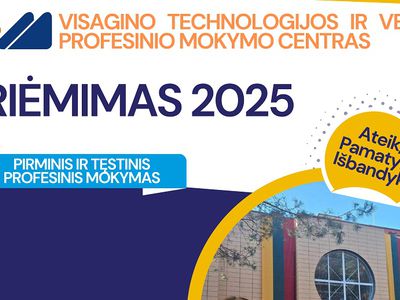 Приглашаем ознакомиться с приёмом 2025 года и посетить дни открытых дверей 10–11 апреля - В Висагинасе