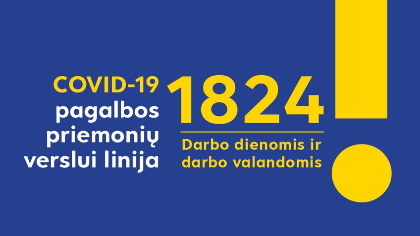 Pradeda veikti pagalbos priemonių verslui linija – trumpasis numeris 1824