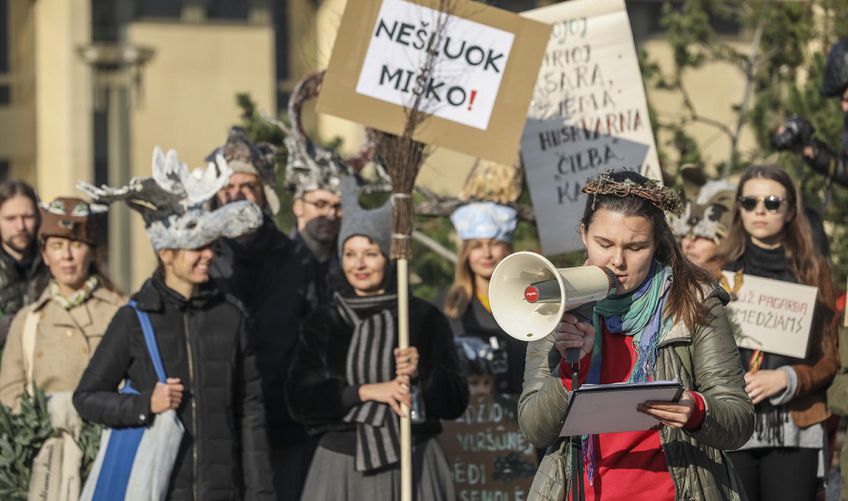 В Вильнюсе прошло шествие против вырубки лесов: политиков призывали защищать природу