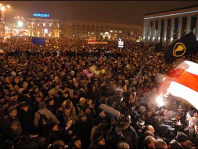 Minske žiauriai numalšinti protestai                 - Pasaulyje