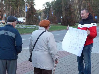 Пикет в Висагинасе состоялся (видео) - В Висагинасе